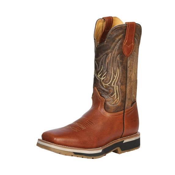 Establo Men’s Rodeo Boot - Bovine Grizzly Leather in Honey 41540