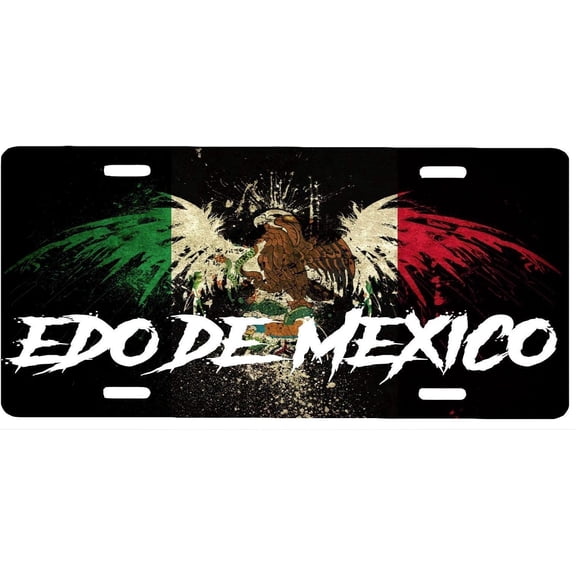 Estado De Mexico Aluminum Vanity Novelty Plate Placa, 6" x 12", Souvenir, Decorative Tourist Gift Sign