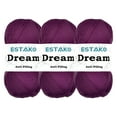 thumbnail image 1 of Estako Dream, (3 Skeins Pack) 100% Microfiber Acrylic Yarn, Soft, Super Fino/Fingering Weight (1) for Crochet and Knitting (3 x 3.5 Oz) / (3 x 382 Yrds) ( 70678 - Purple ), 1 of 5