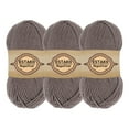 thumbnail image 1 of Estako Megastar, (3 Skeins Pack) 75% Acrylic 25% Wool Yarn, Soft, Chunky Bulky Weight #5 for Crochet and Knitting (3 x 3.52 Oz) / (3 x 120 Yrds) (67012 - Mink), 1 of 5