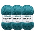 thumbnail image 1 of Estako Star-DK Yarn - (3 Skeins Pack) - 75% Acrylic 25% Wool - Soft Lightweight DK #3 - (3 x 3.52 Oz) / (3 x 306 Yrds) - Crochet & Knitting Yarn ( 34066 - Aqua Green ), 1 of 7