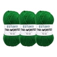 thumbnail image 1 of Estako Star-Worsted Yarn - (3 Skeins Pack) - 75% Acrylic 25% Wool - Soft Medium Weight #4 - (3 x 3.52 oz / 3 x 186 yds) - Crochet & Knitting Yarn ( 44246 - Green ), 1 of 7