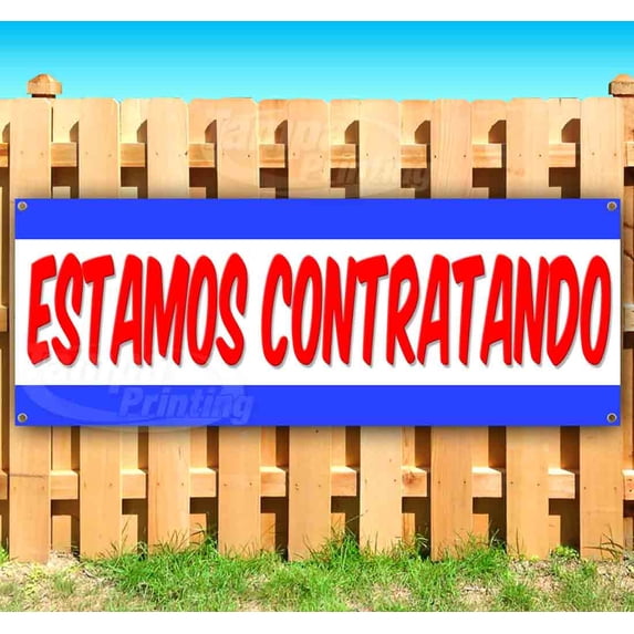 Estamos Contratando 13 oz Vinyl Banner With Metal Grommets