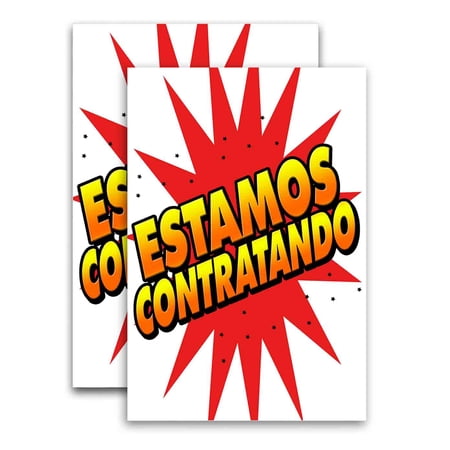 Estamos Contratando (24" X 36") Vinyl Decal Only (Pack of 2) |Sign|Sticker|Poster
