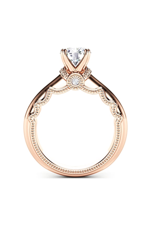 Estate Moissanite Milgrain Ring