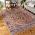 thumbnail image 1 of Estate Traditional 5' x 7' Red and Dark Blue Polyester Indoor Area Rug, 1 of 7