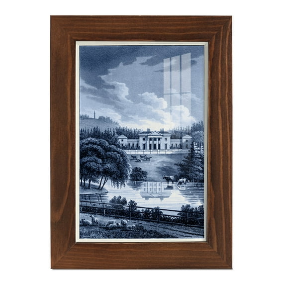 Estate View I -Framed Print w/glass-Chestnut