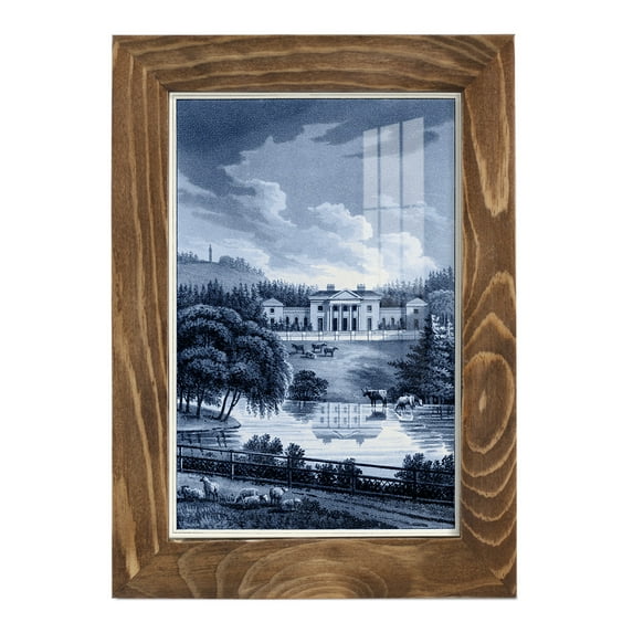 Estate View I -Framed Print w/glass-Walnut