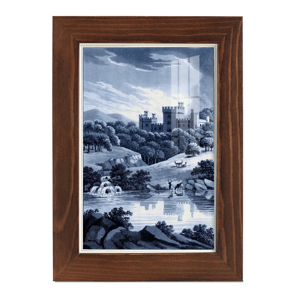 Estate View II -Framed Print w/glass-Chestnut
