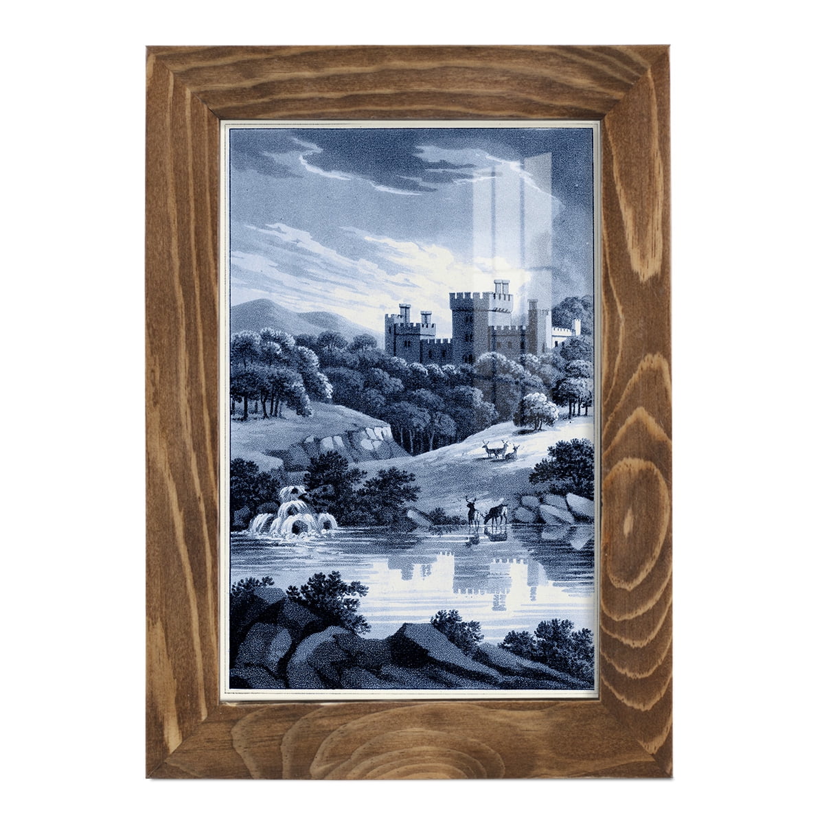 Estate View II -Framed Print w/glass-Walnut