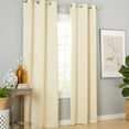 thumbnail image 1 of Estate View™ Seville Solid Room Darkening Grommet Top Curtain Panel Pair, 38"x96", Cream, 1 of 8