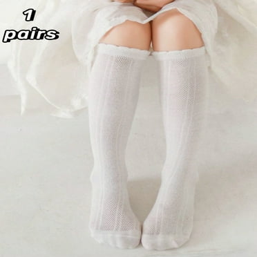 Estbridge 1 Pair Plain Color Mosquito-Proof Mesh Children‘s Calf Socks