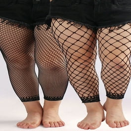 Lady s Fashion Designed Fishnet Footless Tights Black 607N Walmart