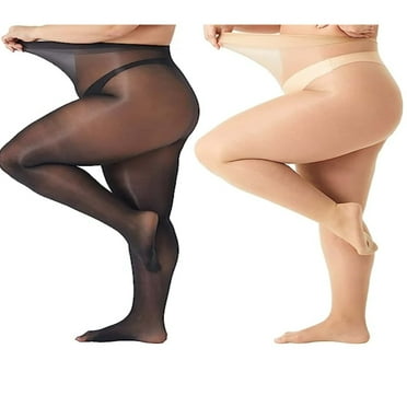 Estbridge 2pcs/Set Ladies Solid Color Oil-Gloss Reflective Glossy Pantyhose