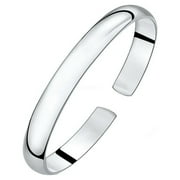 Estbridge 2pcs Women Solid 925 Sterling Silver Bangle Adjustable Opening Bracelet Girls Jewelry Birthday Gift