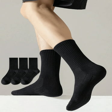 Estbridge 3pairs Men‘s Sports Mesh Cushioned Socks  Breathable Knee-High Stockings