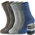 thumbnail image 1 of Estbridge 5 Pairs Merino Wool Socks for Men  Thick Winter Wool Hiking Socks  Warm Breathable Crew Mens Socks(USA Size 7-13), 1 of 6