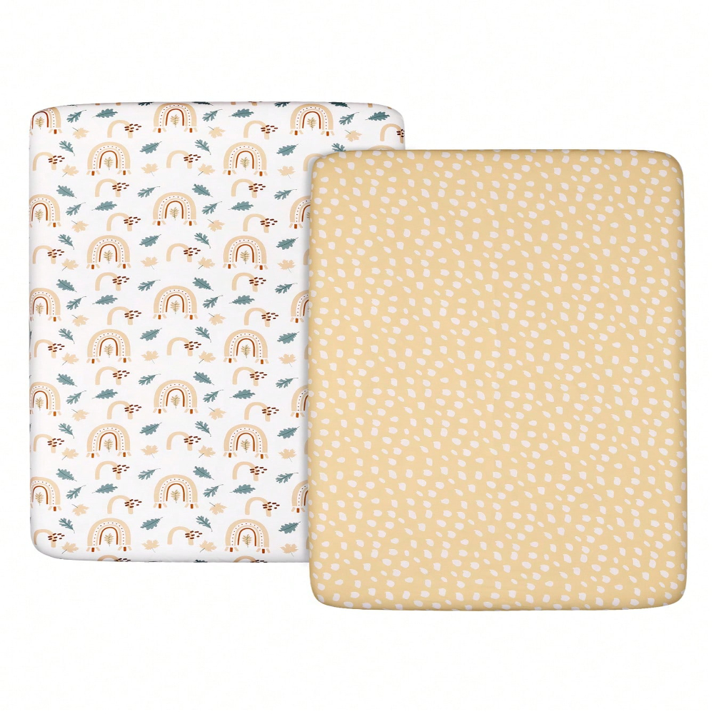 Estbridge Baby Pack N Play Sheets Fitted For Pack And Play Mattress Portable Mini Cribs Sheet