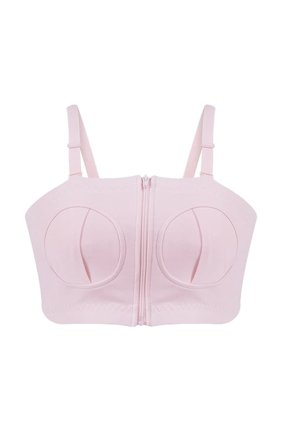 ✪ Maternity Bra Hands-Free Pumping Bra  Nursing Bra  Wireless  Adjustable Zipper B