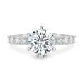 thumbnail image 1 of Este Origin Radiant Solitaire 2.5ctw Round Lab-Grown Diamond Engagement Ring in 18K White Gold Forever Ring for Women, US 5., 1 of 7