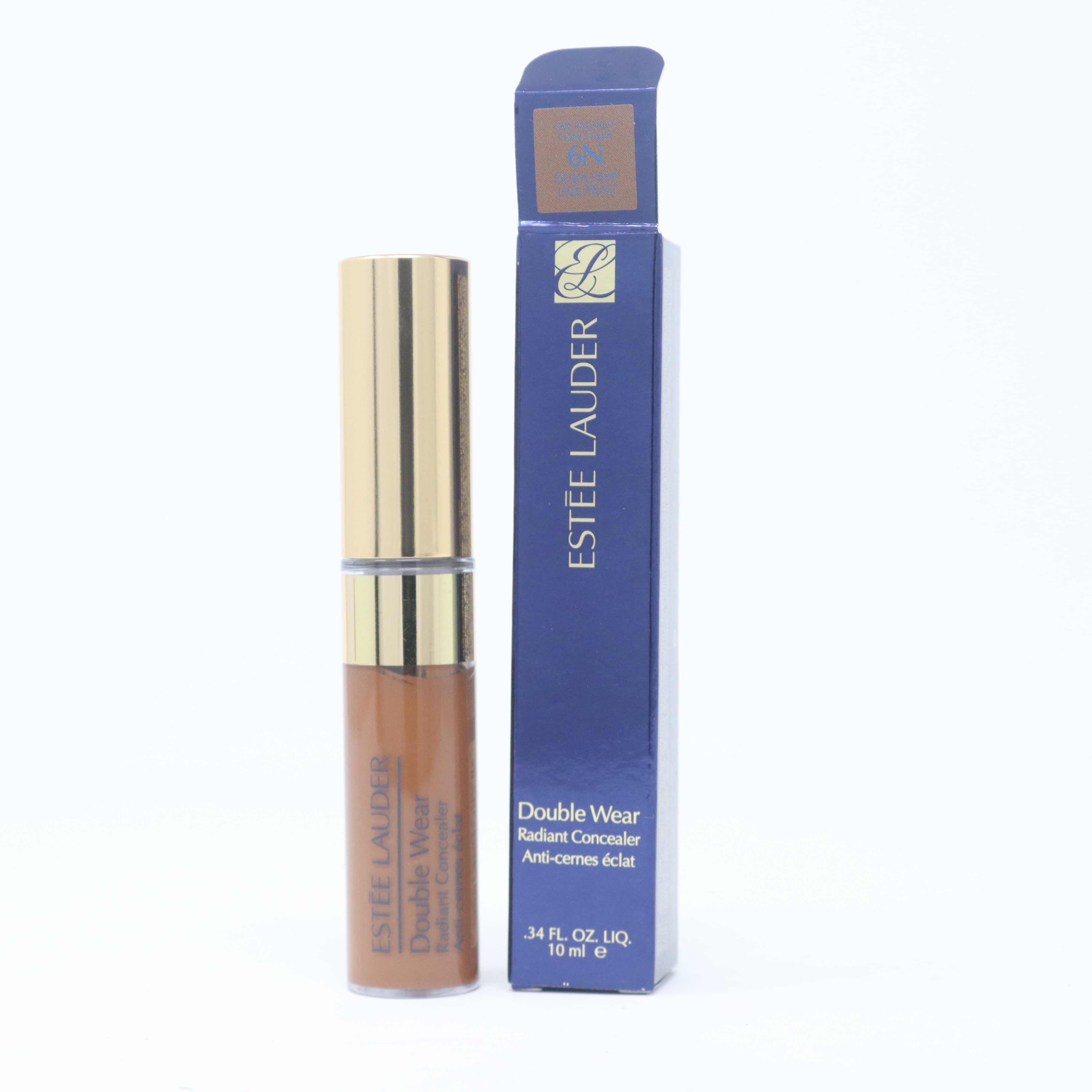 Estee Lauder Double Wear Radiant Concealer 6N Extra Deep .34 Ounce