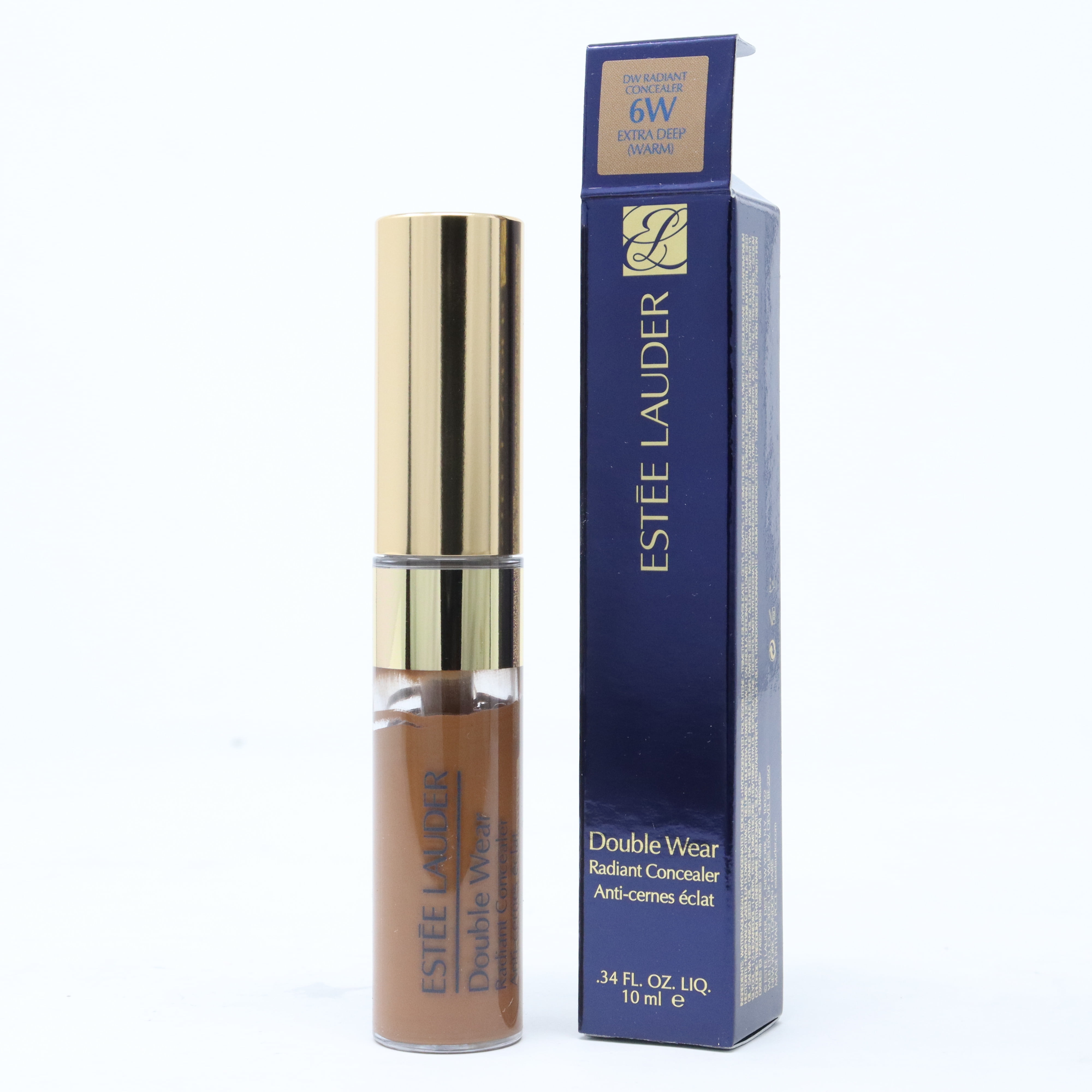Estee Lauder Double Wear Radiant Concealer 0.34oz 6W Extra Deep (Warm) New