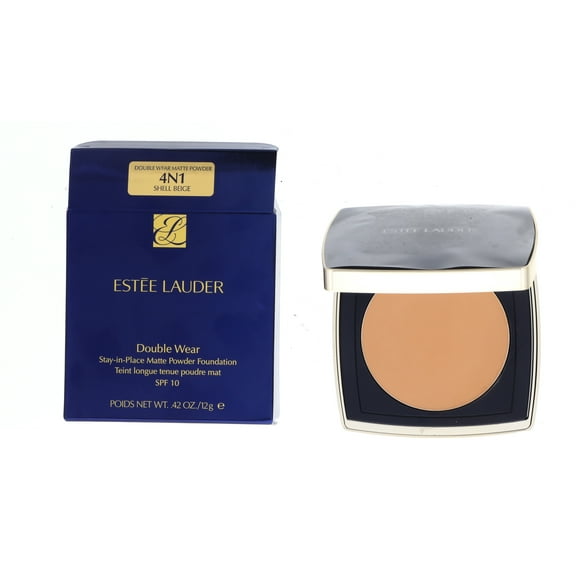 Estee Lauder Double Wear Stay-In-Place Matte Powder Foundation SPF10, 4N1 Shell Beige, 0.42 oz