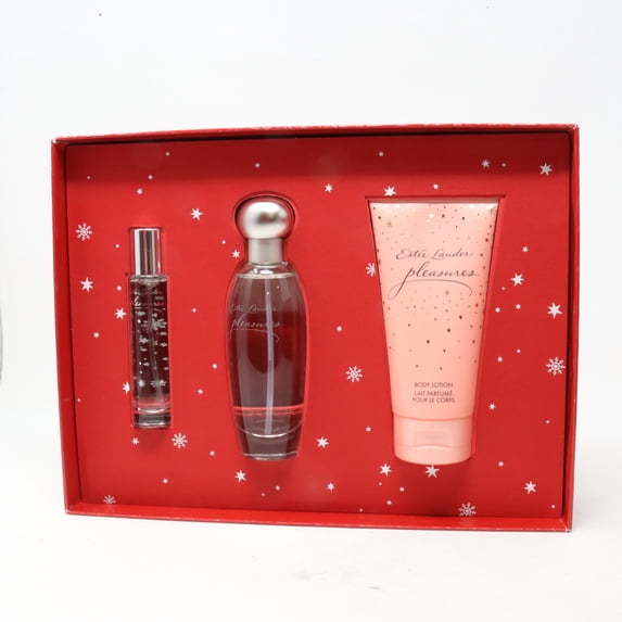 Estee Lauder Pleasures Eau De Parfum 3-Pcs Gift Set / New With Box