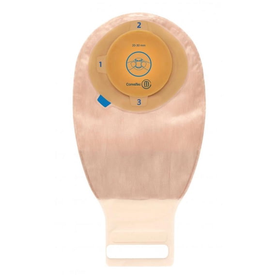 Esteem + Urostomy Pouch, One-Piece System, 1/2 to 1-3/4 Inch Stoma, Drainable, Trim To Fit, 10 Count