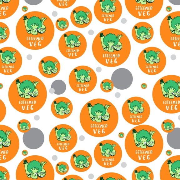 Esteemed Veg Steamed Vegetables Funny Humor Premium Gift Wrap Wrapping Paper Roll