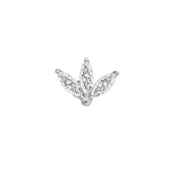 14KT Solid White Gold Ear Cartilage Tragus Labret CZ Stud 14KT Solid White Gold Ear Cartilage Tragus Labret CZ Stud