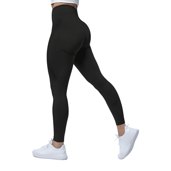 Estella's High-Waisted Black Workout Leggings for Women - Premium Performance Yoga Pants with Seamless Comfort and Four-Way Stretch