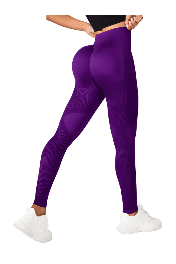 High-Waisted Purple Workout Leggings for Women - Premium Performance Activewear