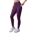 thumbnail image 1 of Estella's High Waisted Workout Leggings for Women - Purple Athletic Leggings with Side Pockets, Moisture-Wicking and Breathable Yoga Pants for Gym, Running, 1 of 5