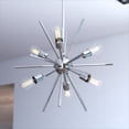 thumbnail image 1 of Estelle 6-Light 19 in. Wide Polished Nickel Mid-Century Modern Sputnik Pendant Light, Ceiling Fixture for Dining Table, 1 of 12