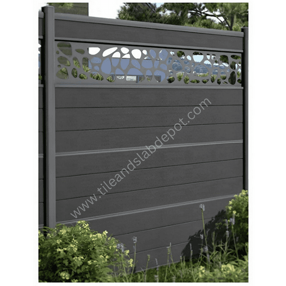 Estello WPC Privacy Fence Set Against Rain Wind Aluminum Pillars Bamboo Plastic Composite Decorative Garden Fence ( slat/6ft)(𝐌𝐢𝐧 𝐎𝐫𝐝𝐞𝐫 𝐐𝐮𝐚𝐧𝐭𝐢𝐭𝐲 𝐢𝐬 𝟏𝟎 𝐒𝐥𝐚𝐭𝐬)