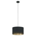 thumbnail image 1 of Esteperra - 1-Light 15" Pendant - Black Finish - Black Exterior/Gold Interior Shade, 1 of 3