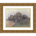 thumbnail image 1 of Ester Almqvist 14x11 Gold Ornate Wood Frame and Double Matted Museum Art Print Titled - Beyond the Farm (1903), 1 of 4