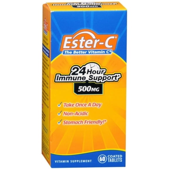 Ester-C 500 mg Coated Tablets 60 ea (Pack of 6)