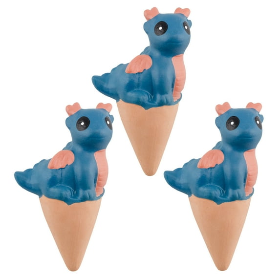 Esterno Dragon Self-Watering Spikes (3-Pack); Terracotta Clay Plant Auto-Watering Stakes, Dragon-Shaped