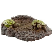 Esterno Turtles Splash Block; Resin Turtle Pond Gutter Downspout Accessory