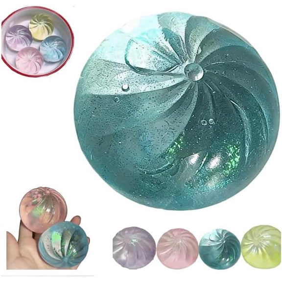 Esterze Giant Glitter Dumpling, Cute Glitter Dumplings Squish-y Anxiety Relief Fidget, Soft Squeeze Decompression Dough