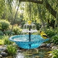 thumbnail image 1 of Esterze Hanging Solar Bird Bath Fountain, Solar Powered Cascading Water Fountain, Hanging Bird Bath with Solars Pump & Glass Bowl, Decorative Garden Bird BathFountain, 1 of 9