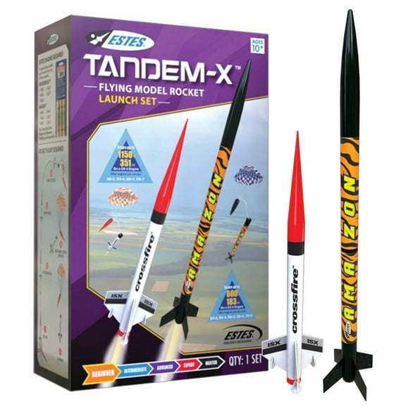 Estes 001469  Tandem-X Flying Model Rocket Launch Set