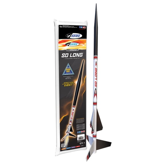 Estes So Long Model Rocket Kit, Two-Stage, 3600 ft Altitude, Streamer ...