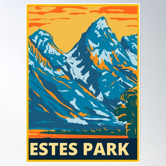 Estes Park Poster Wall Art, Modern Wall Decor, 8x12 UNFRAMED