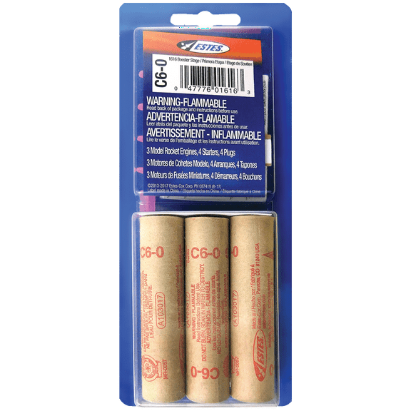 Estes C6-0 Model Rocket Engines Bagged