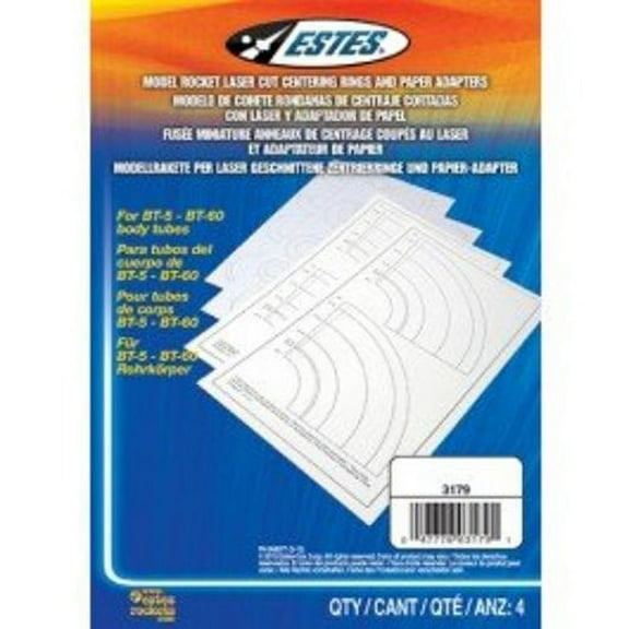 Estes 3179 Laser Cut Centering Rings/Paper Adapters 4