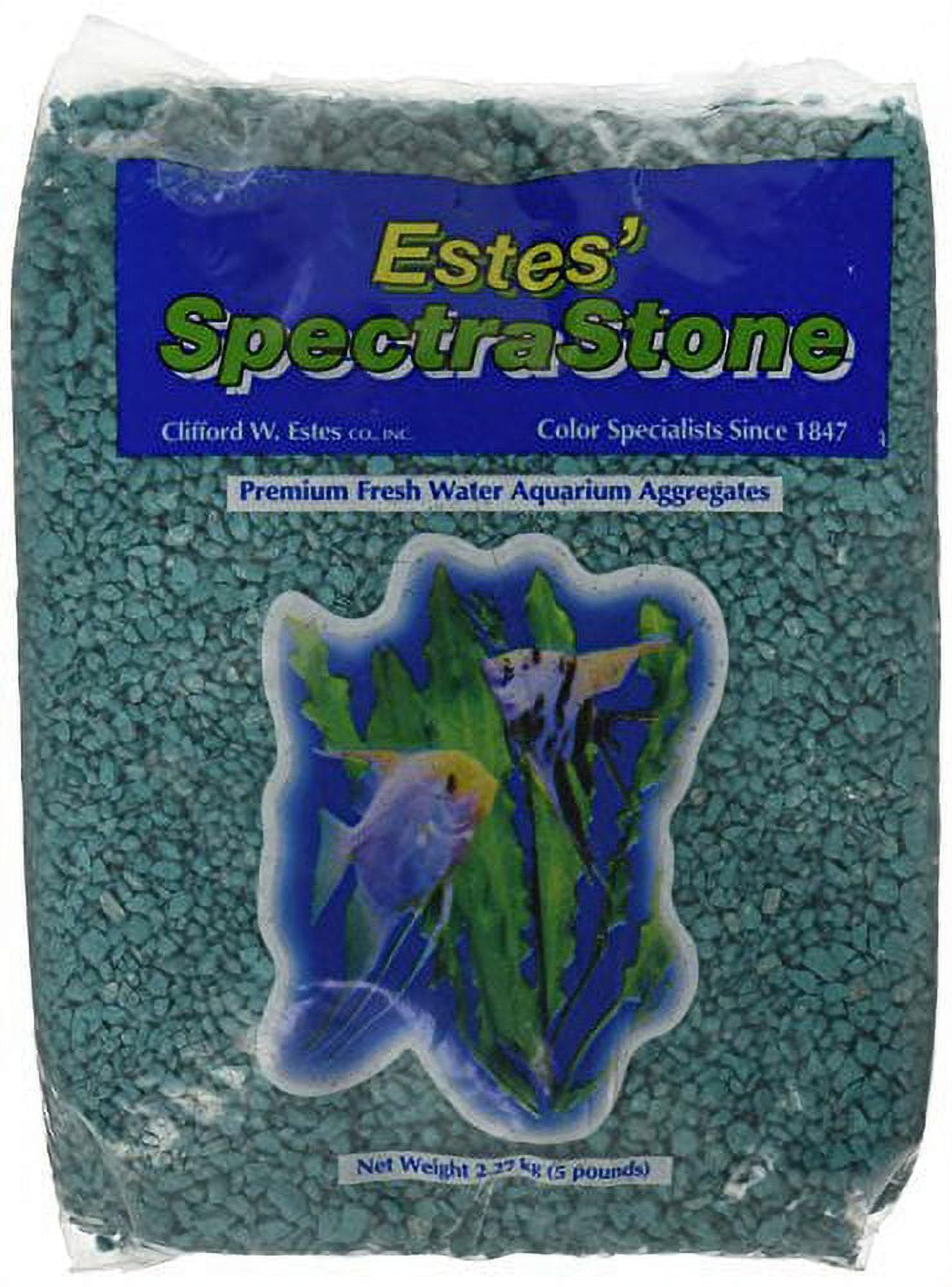 Estes Spectrastone Special Aquarium Gravel, Turquoise, 1 Each/5 lb