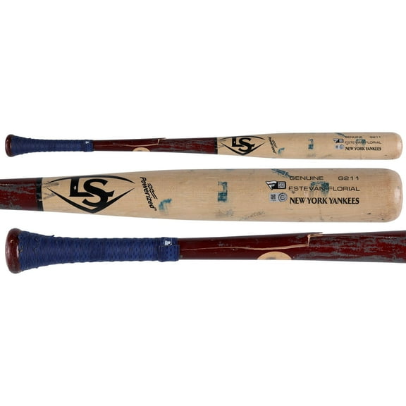 Estevan Florial New York Yankees Game-Used Tan and Red Louisville Slugger Broken Bat vs. Baltimore Orioles on May 24, 2022 - Fanatics Authentic Certified